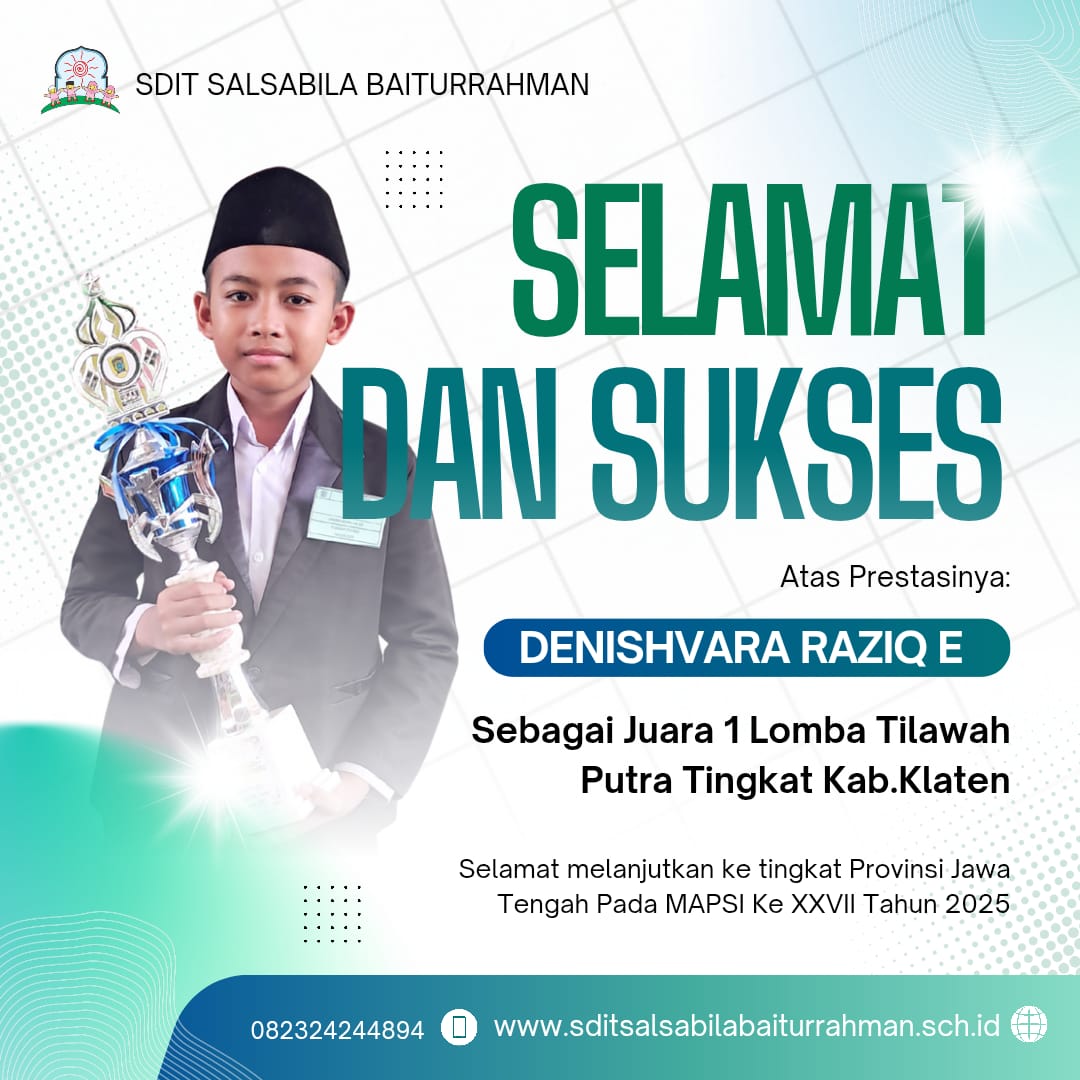 Juara 1 Tilawah Putra MAPSI tingkat Kabupaten Klaten, 2 Agustus 2025